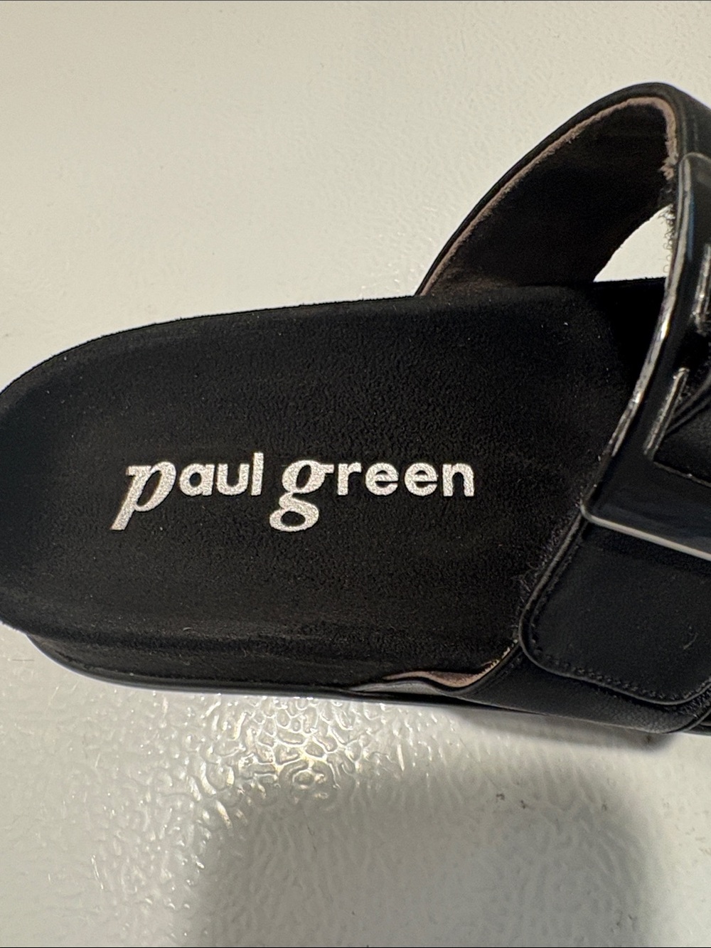 Paul Green Black Double-Strap Buckle Sandals - Picture 2 of 9
